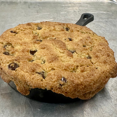 Chocolate Chip SKILLET Cookie (w/ mini 5" cast iron fry pan!)