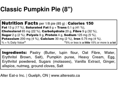 Classic Pumpkin Pie (2 sizes)