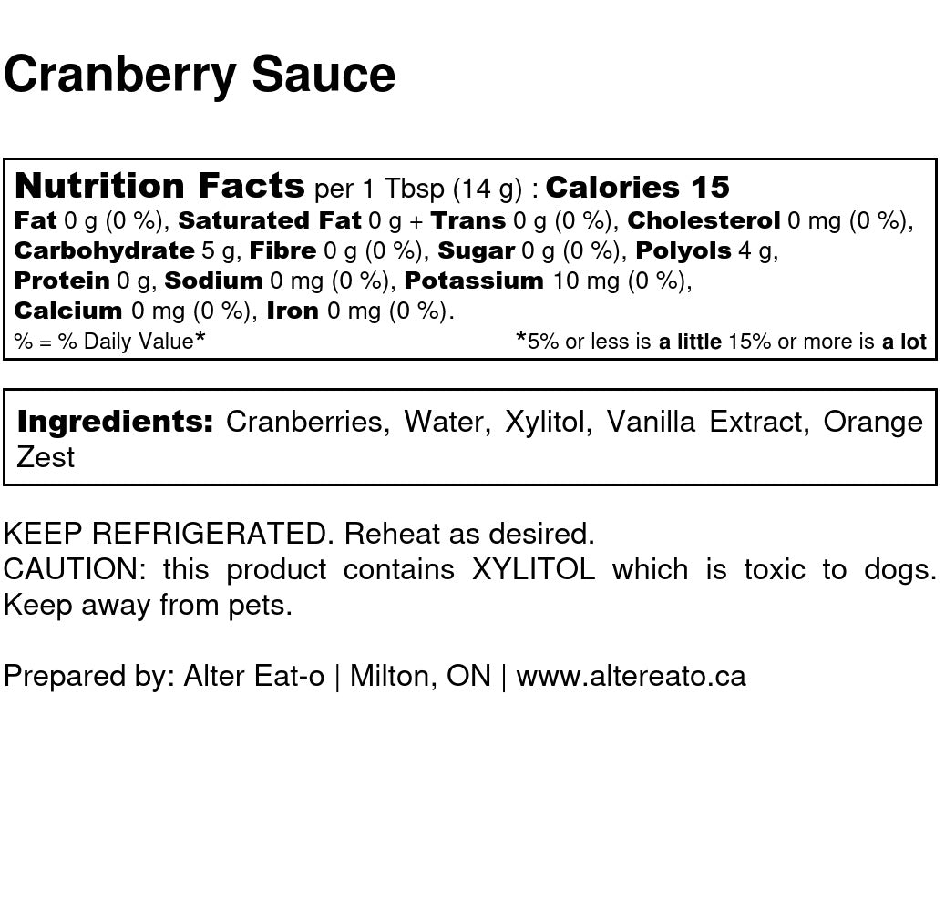 Cranberry Sauce (8oz)