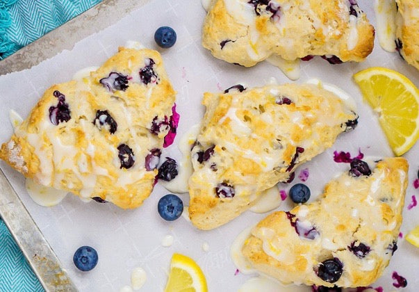 Lemon Blueberry Scones (4/order)