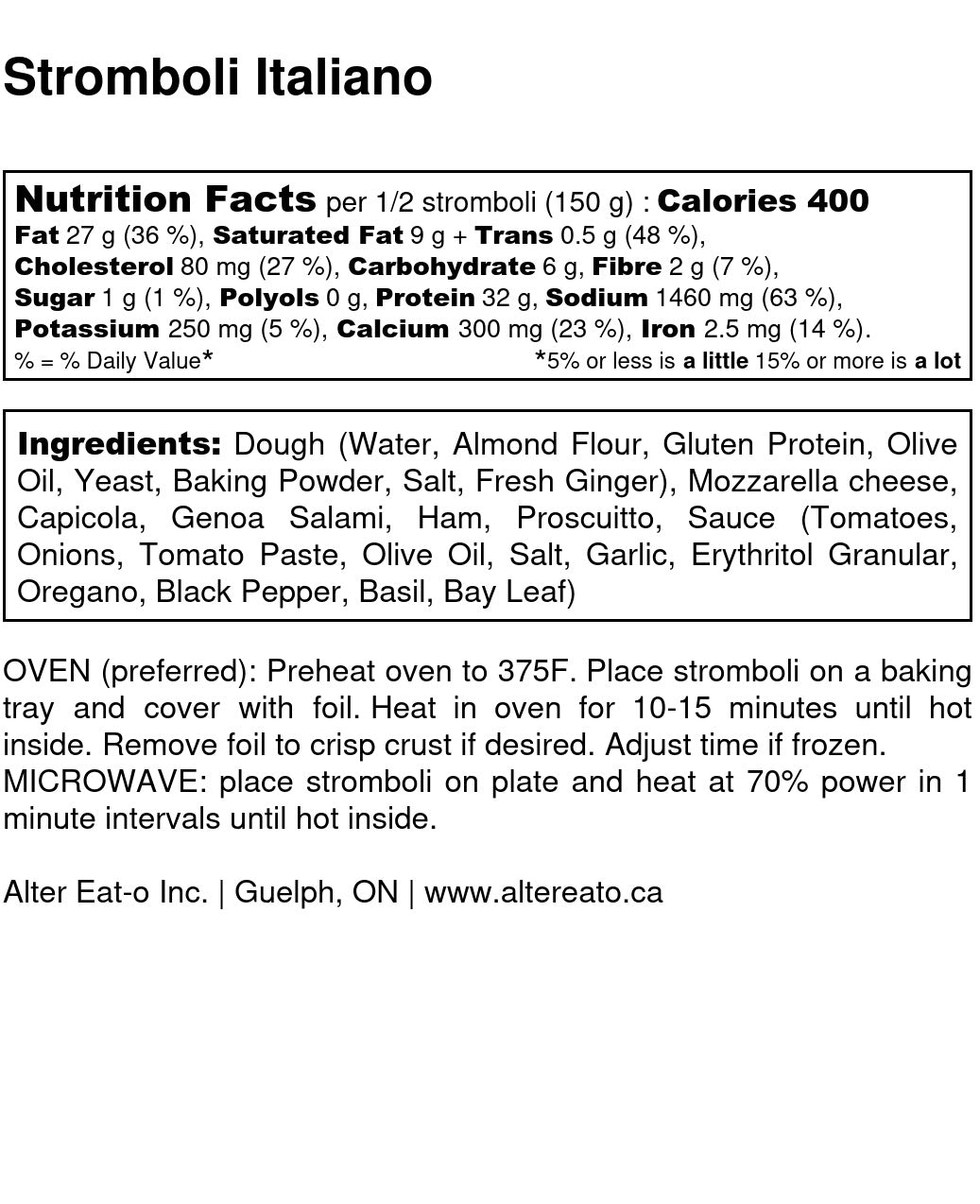 Stromboli (1 large/order)