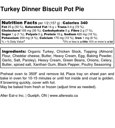 Turkey Dinner Biscuit Pot Pie (personal size)